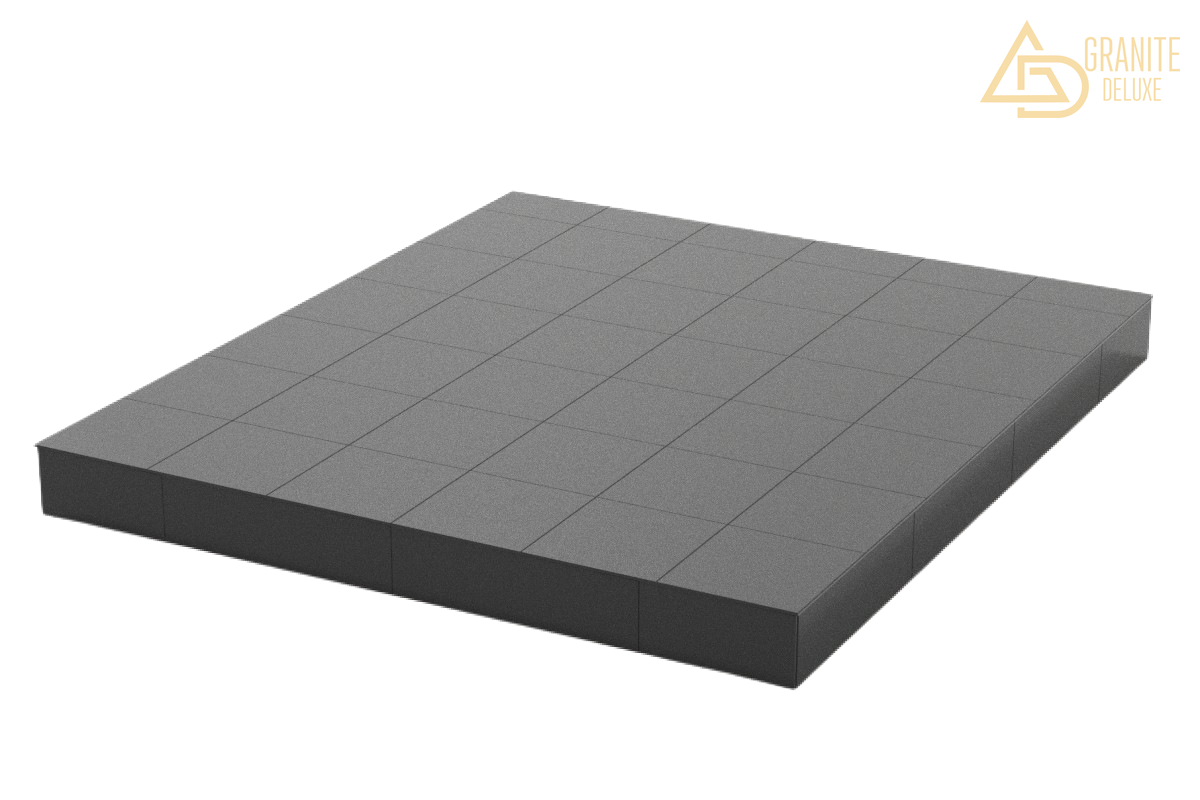 Благоустройство участка, Бессерный блок с плиткой ГРЭС 30х30, 757