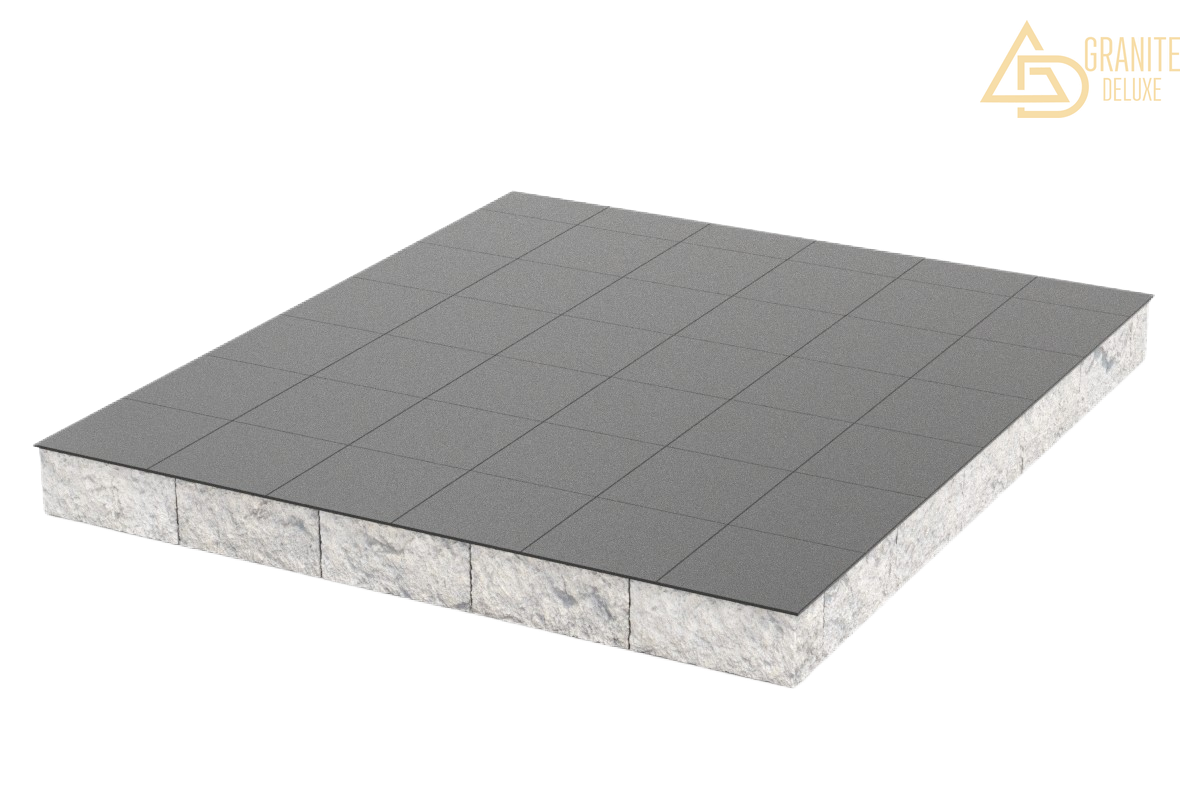 Фундамент «Бессерный блок с керамогранитной плиткой 30х30» , размер 200х230 см., 754