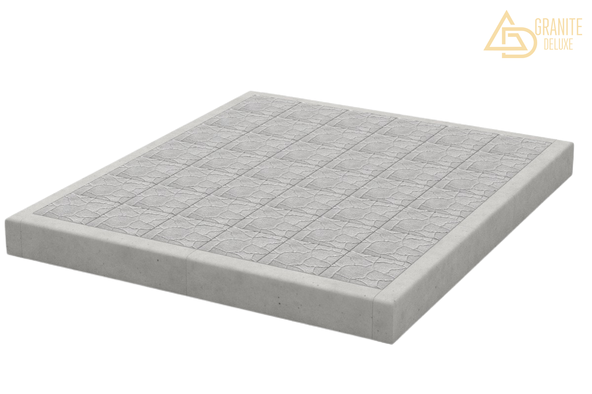 Фундамент «Тротуарный борт с тротуарной плиткой», размер 140х230 см., 752