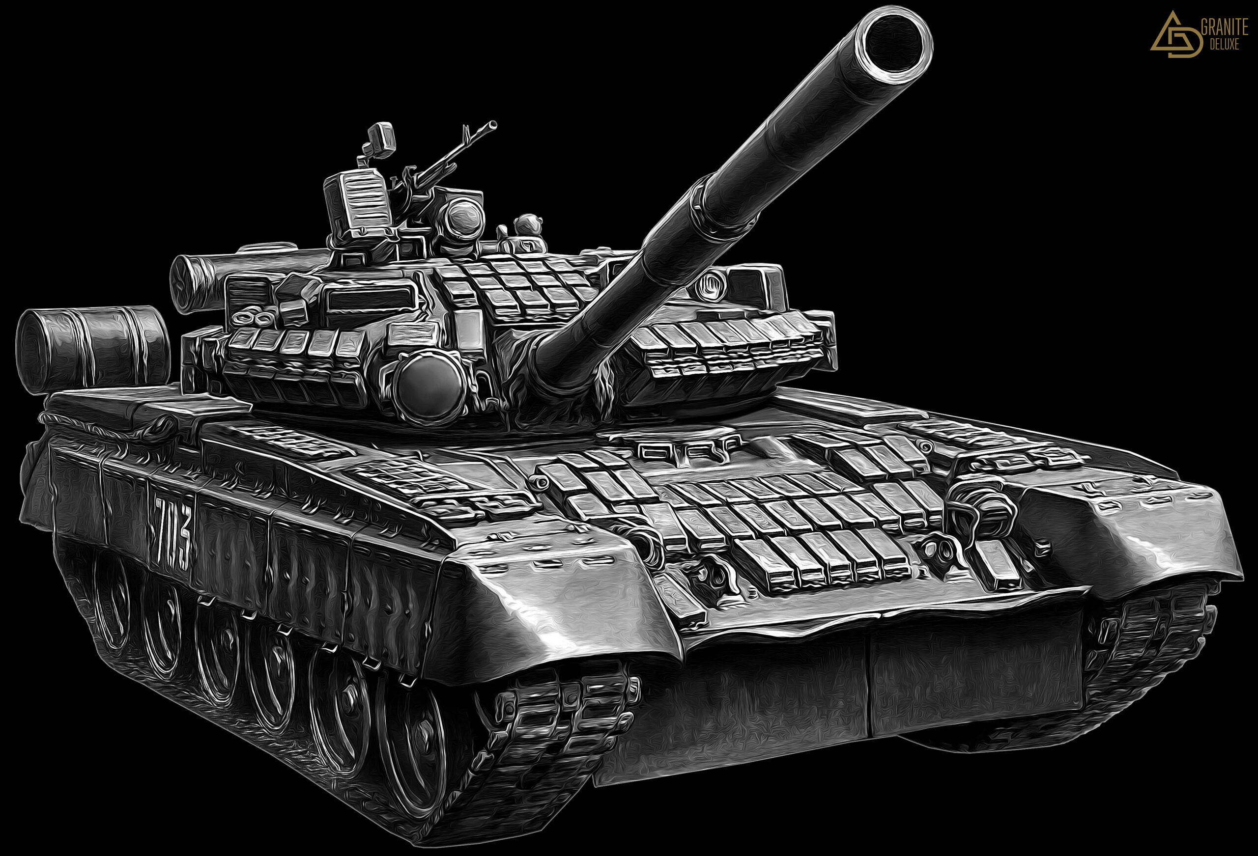 Изображение танка для гравировки 806