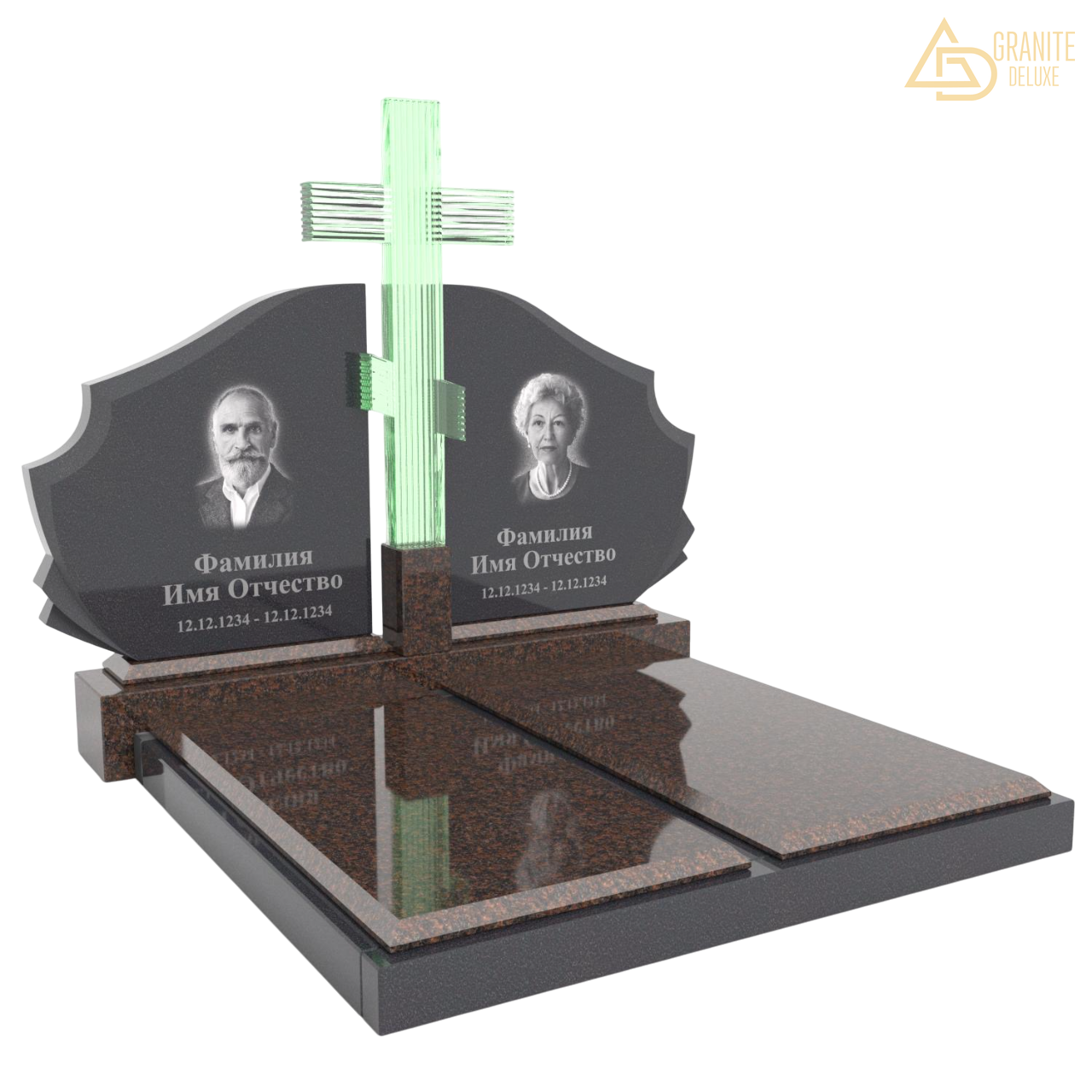 Эксклюзивный (составной) памятник «Вечный свет»  917