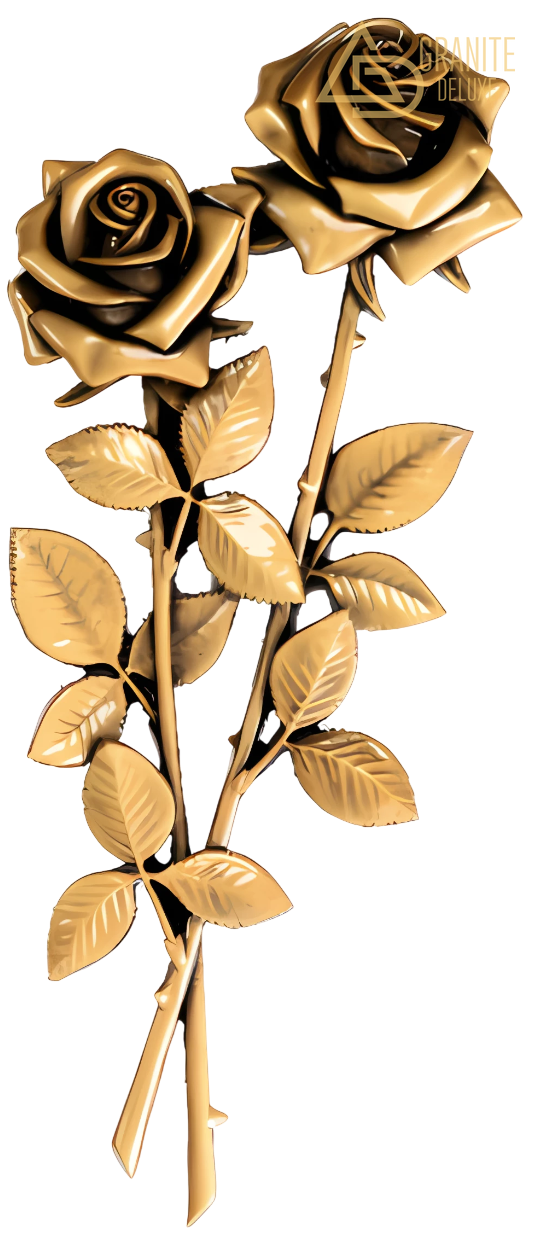 Декоративный элемент на памятник «Две розы» 979