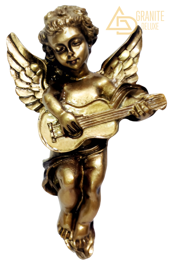 Скульптура ритуальная «Ангелочек музыкант» 992