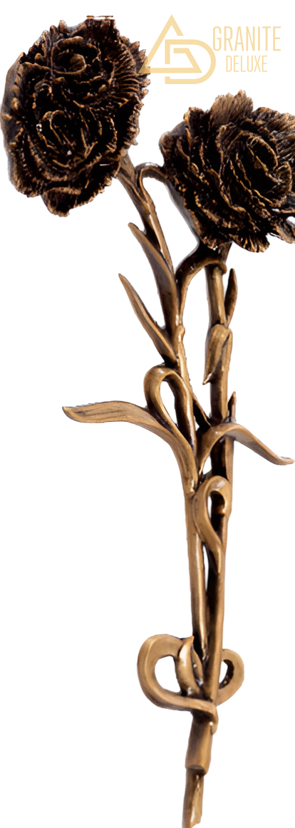 Декоративный элемент на памятник «Две гвоздики» 985