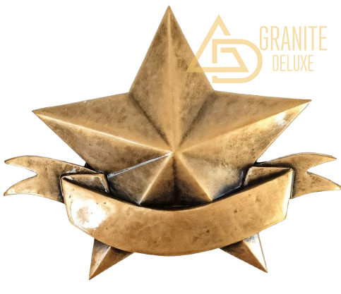 Скульптура ритуальная «Звезда с лентой» 1025