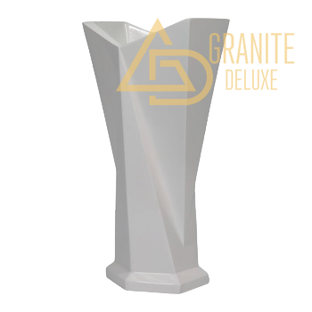 Ваза из полимера «Белый мрамор» 1044