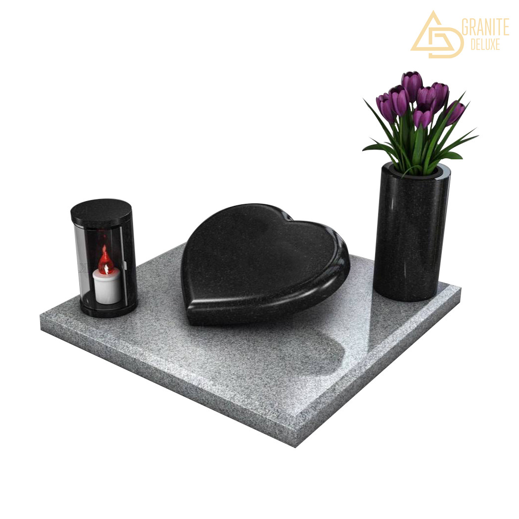 Ритуальная табличка в виде сердца из «Габбро»