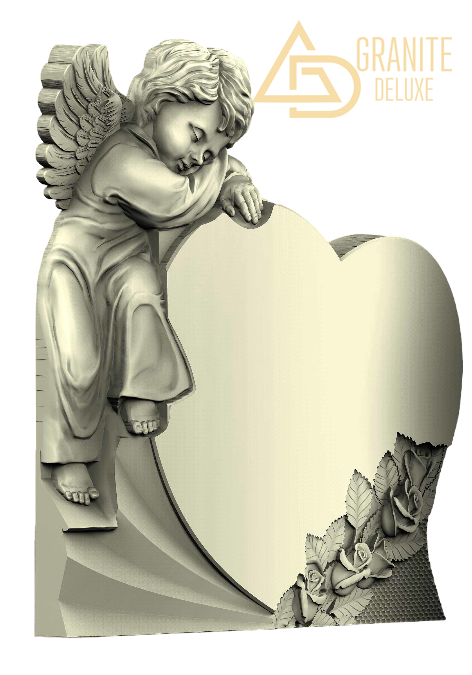 Резной памятник «Сердечный покой» 1086