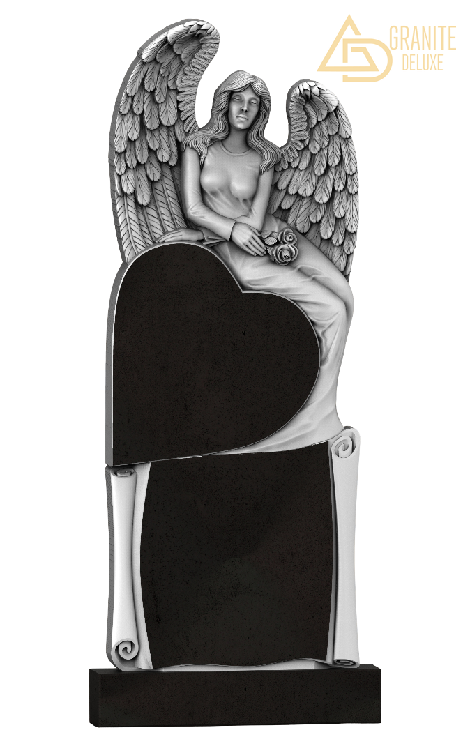 Резной памятник «На страже сердца» 1091