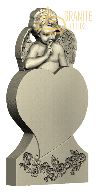 Резной памятник «Цветок памяти» 1095