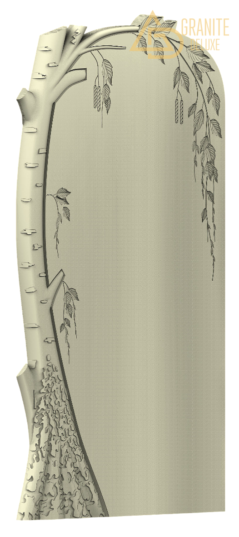 Резной памятник «Берёзовый наклон» 1098