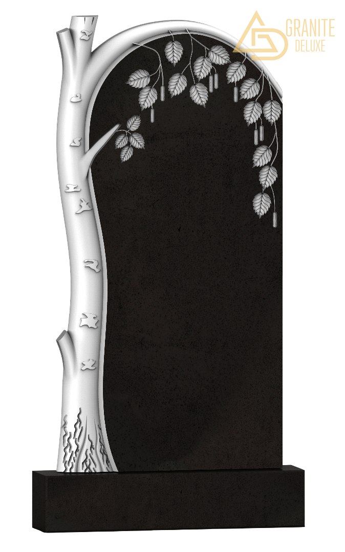 Резной памятник «Берёзовая оправа» 1112