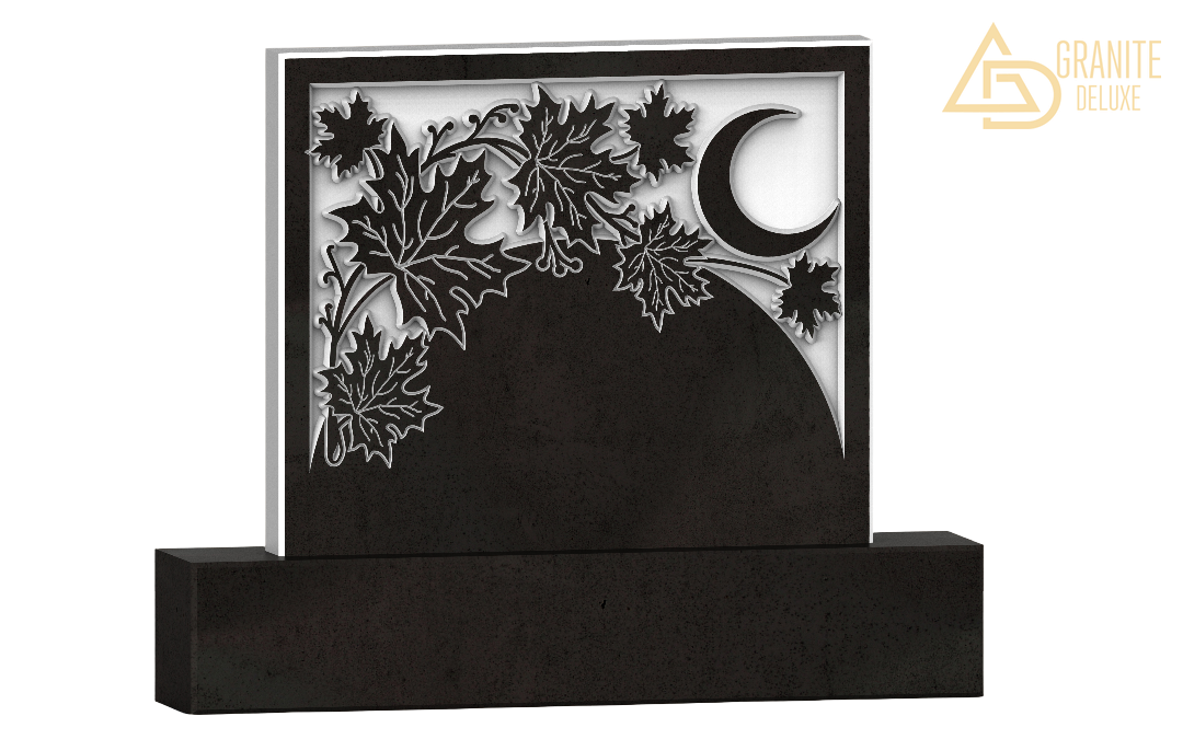 Резной памятник «Луна и клён» 1158