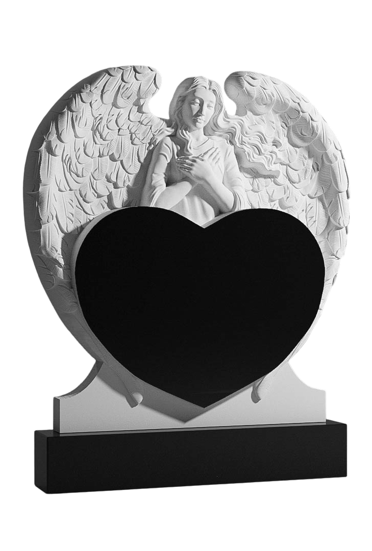 Резной памятник «Сердце под крыльями» 1435