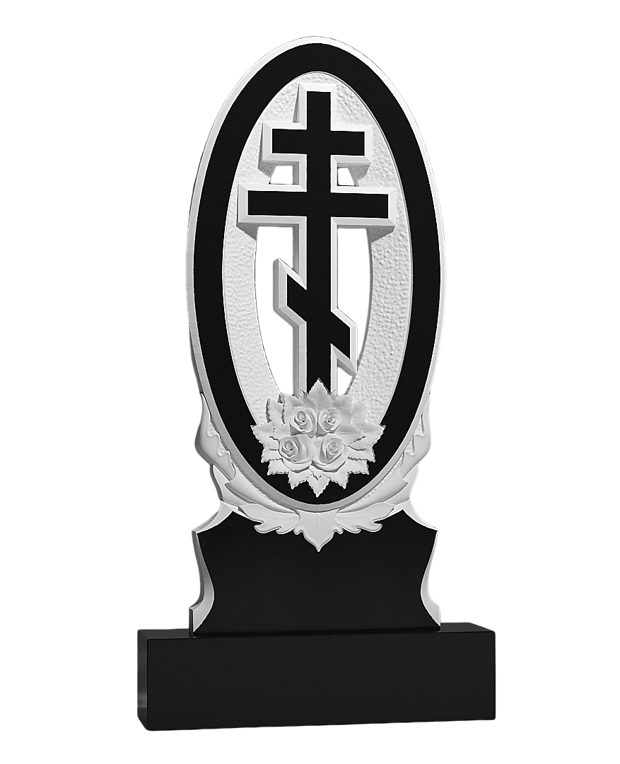 Резной памятник «Цветы у креста» 1547