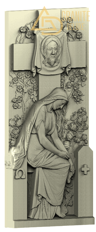 Резной памятник «Крест и покров» 1276