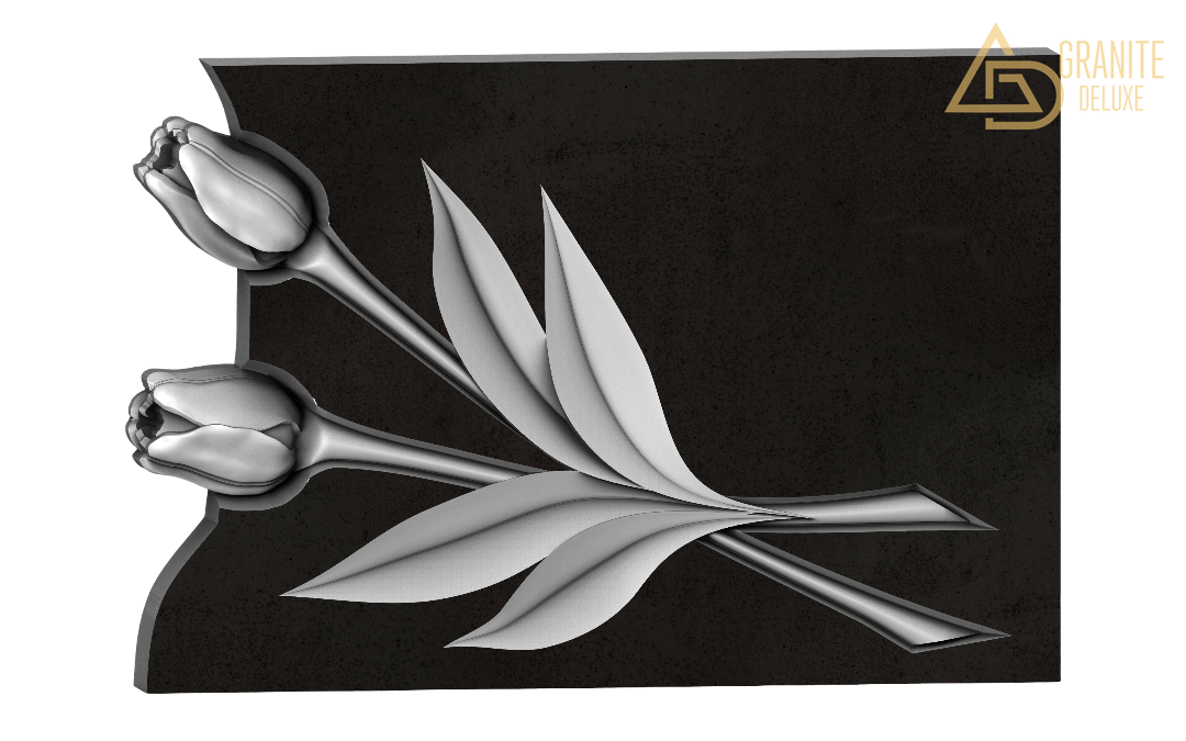 Резной памятник «Два тюльпана» 1279