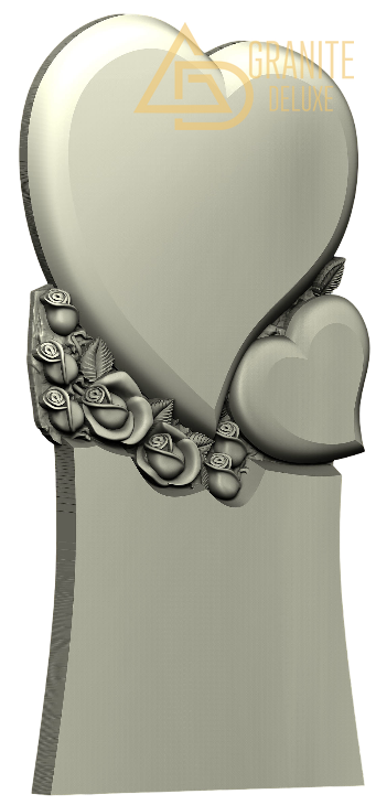 Резной памятник «Сердце с розами» 1281