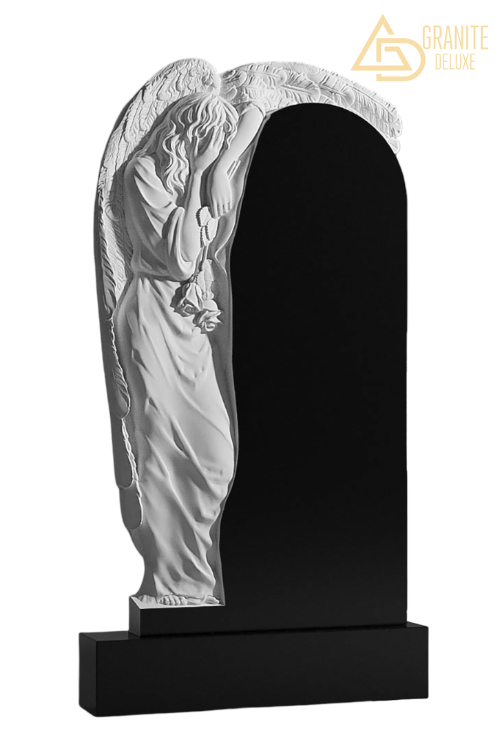 Резной памятник «Ангел с розами» 1350