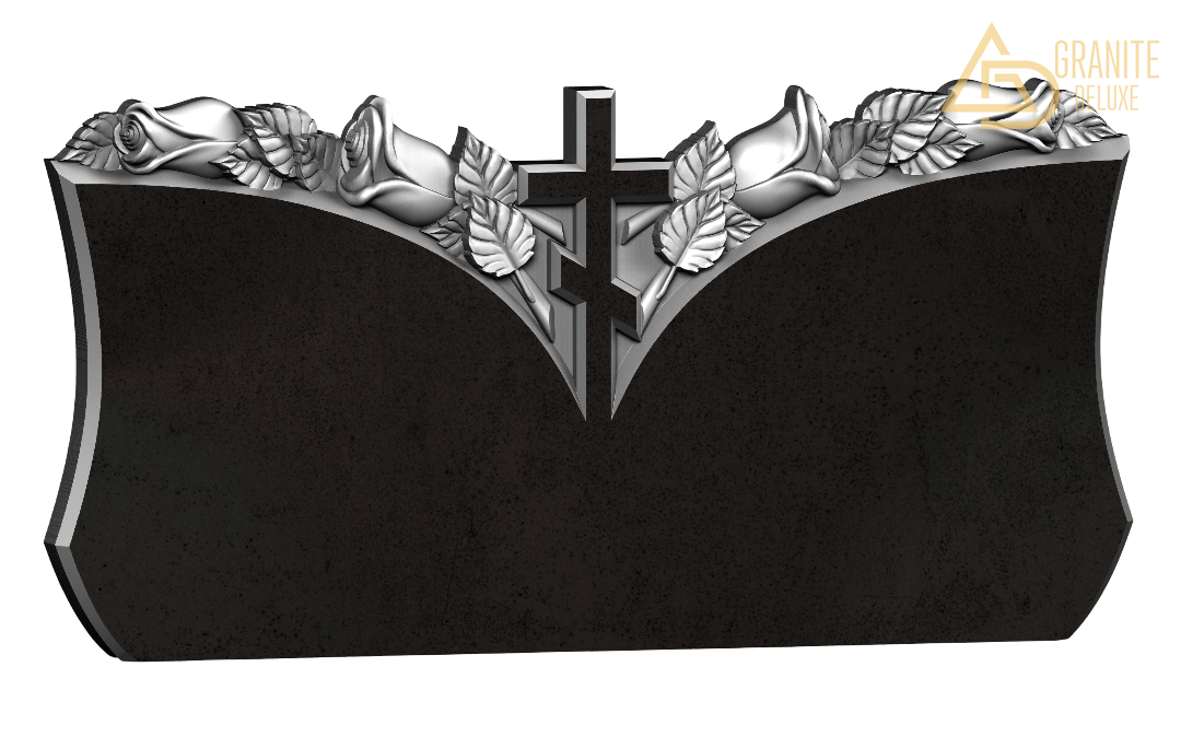 Резной памятник «Крест и венки» 1293