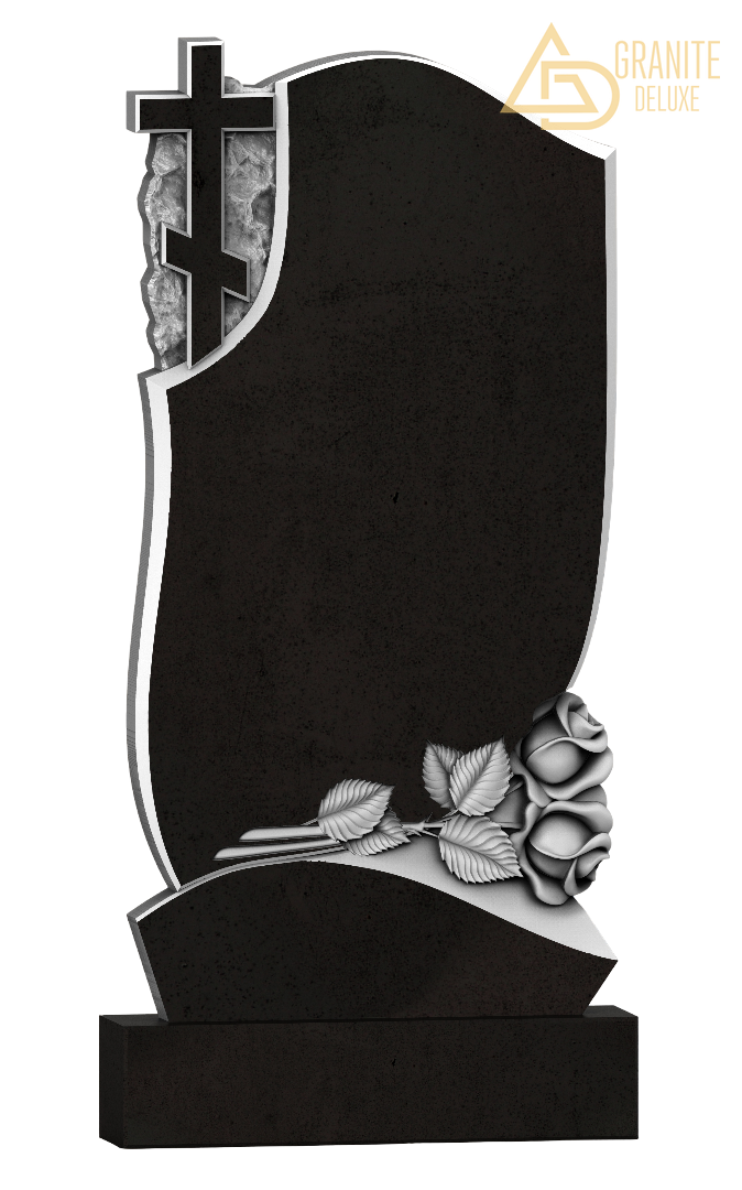 Резной памятник «Цветы памяти» 1304