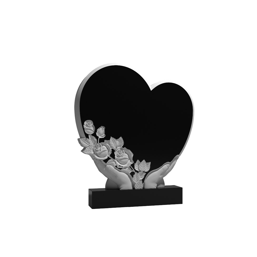 Резной памятник «Сердце в руках» 1452