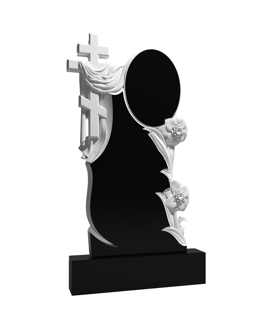 Резной памятник «Крест и вуаль» 1656