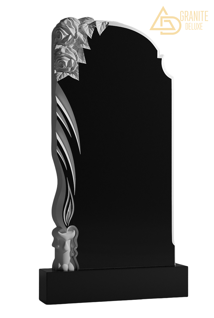 Резной памятник «Свеча и бутоны» 1367