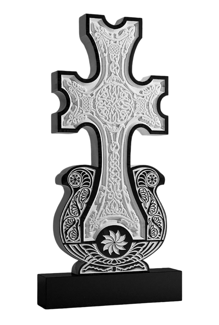 Резной памятник «Орнаментальный крест» 1414