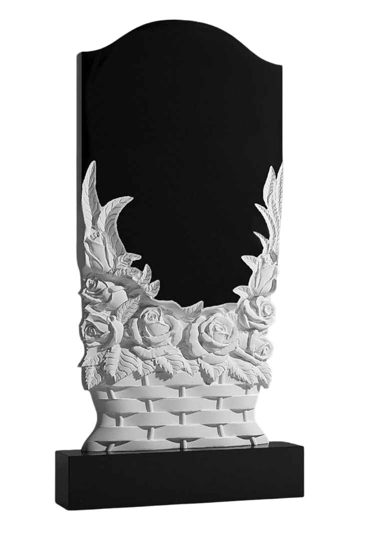 Резной памятник «Корзинка роз» 1420